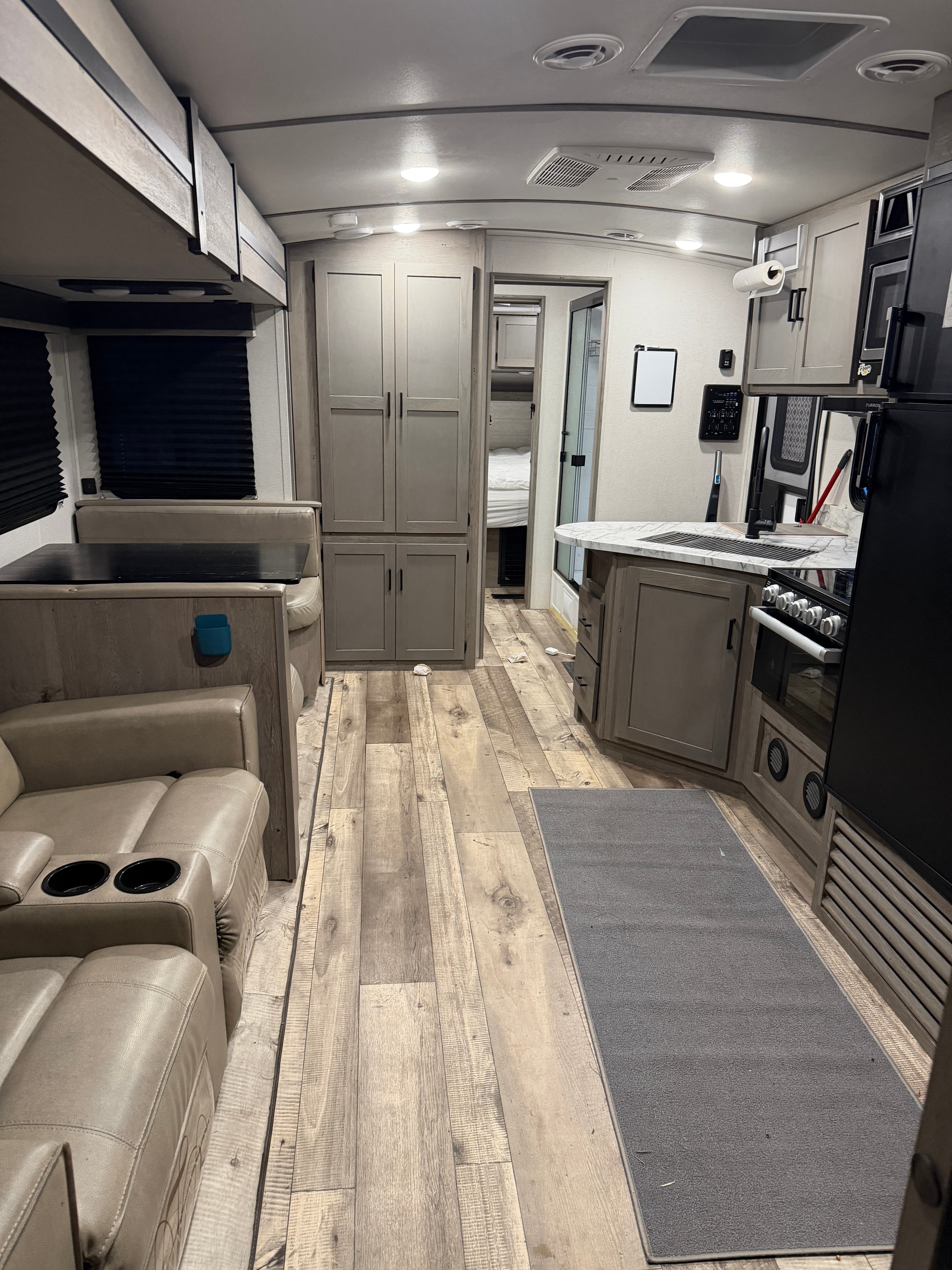 Outback Ultralite RV rental interior at Camp Everyday Winona